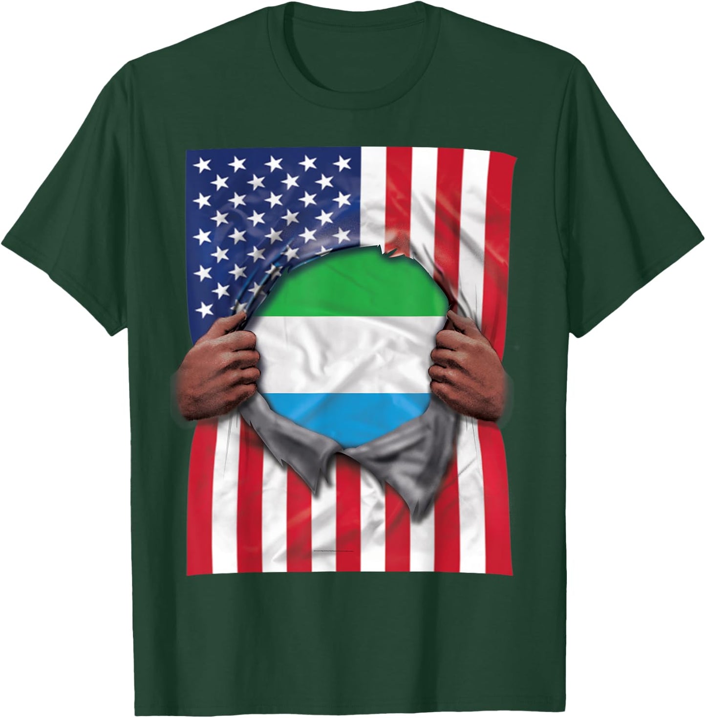 Proud Sierra Leone Roots T-Shirt - T-Shirt | Forest