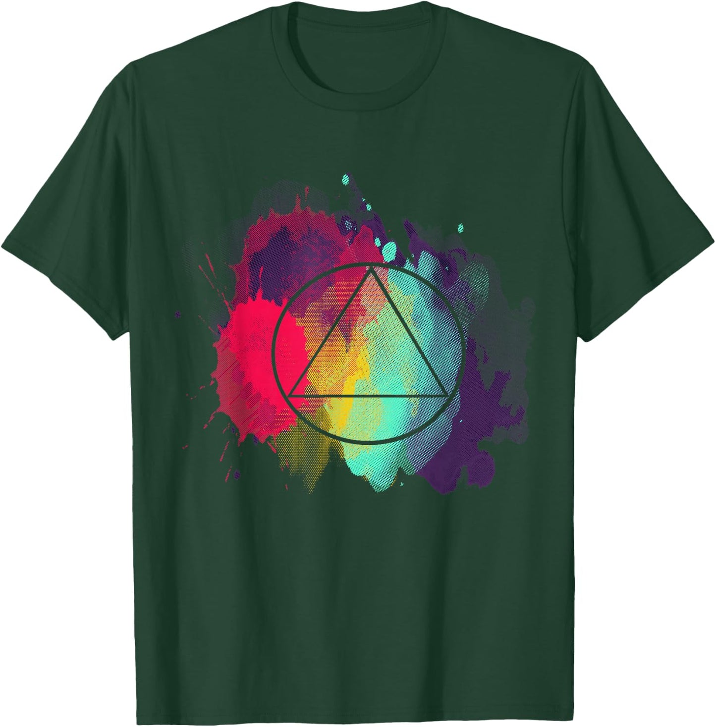 Sober Recover Sobriety Splash AA Alcoholic Abstinence T-Shirt - T-Shirt | Forest