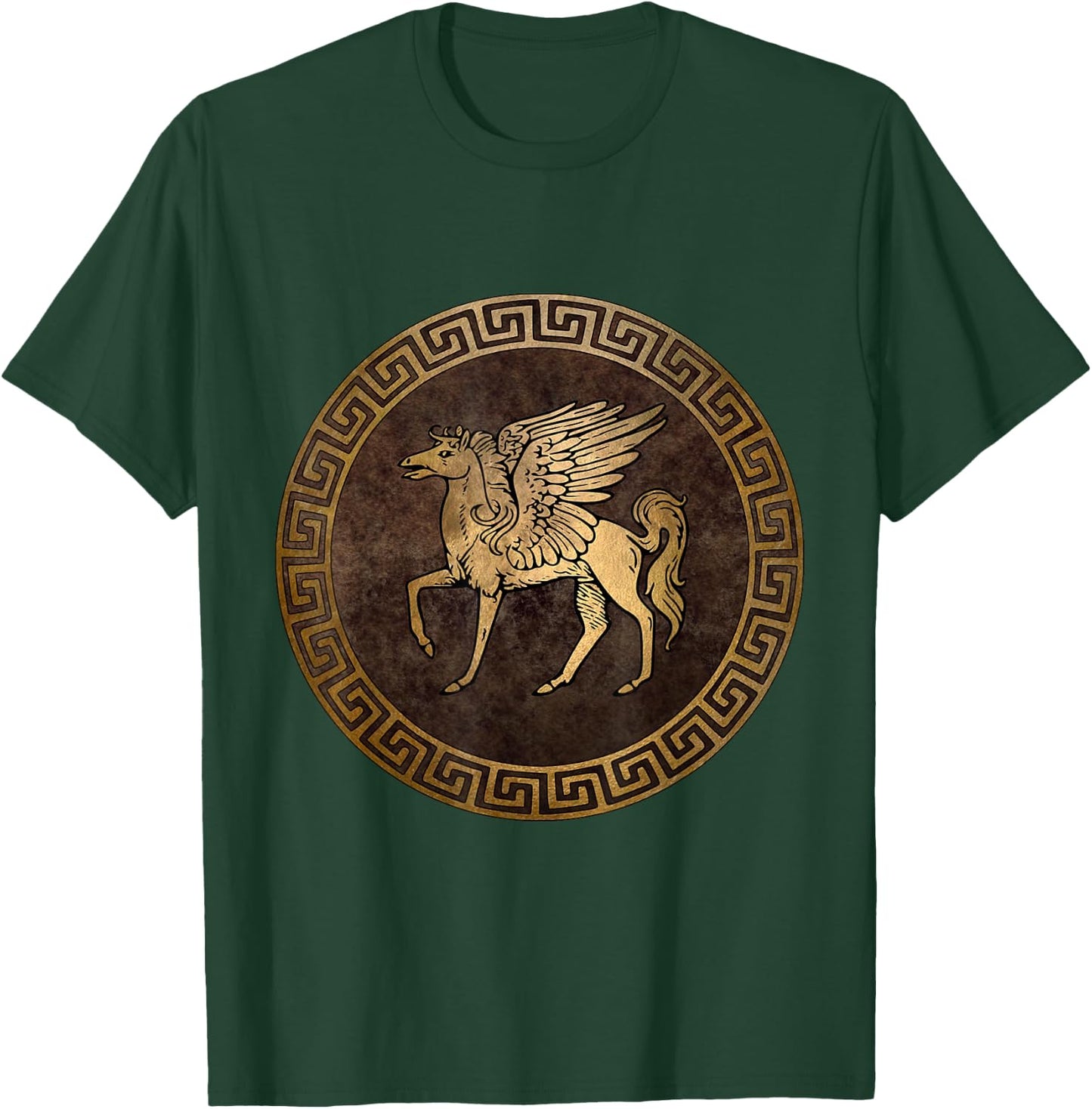 Agema Apparel Pegasus Ancient Greek Mythology - -Adults, Black, Small, Short Sleeve T-Shirt - T-Shirt | Forest