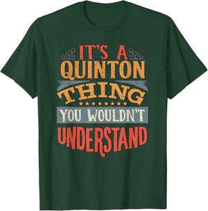 Quinton Name T-Shirt - T-Shirt | Forest
