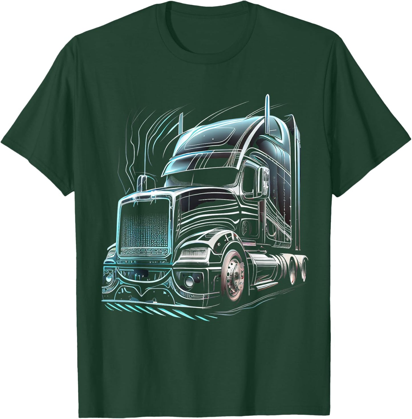Truck Driver 18 Wheeler Trucker Gift T-Shirt - T-Shirt | Forest