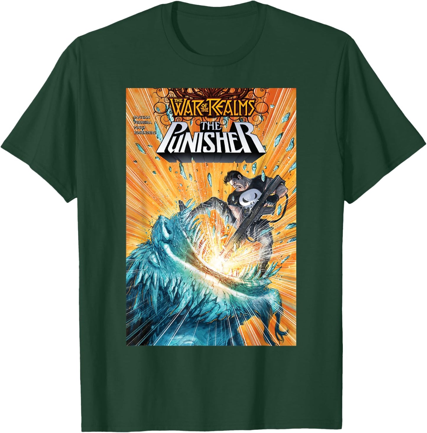 Marvel The Punisher Avenger Of Midgard Comic Book Cover T-Shirt - T-Shirt | Forest