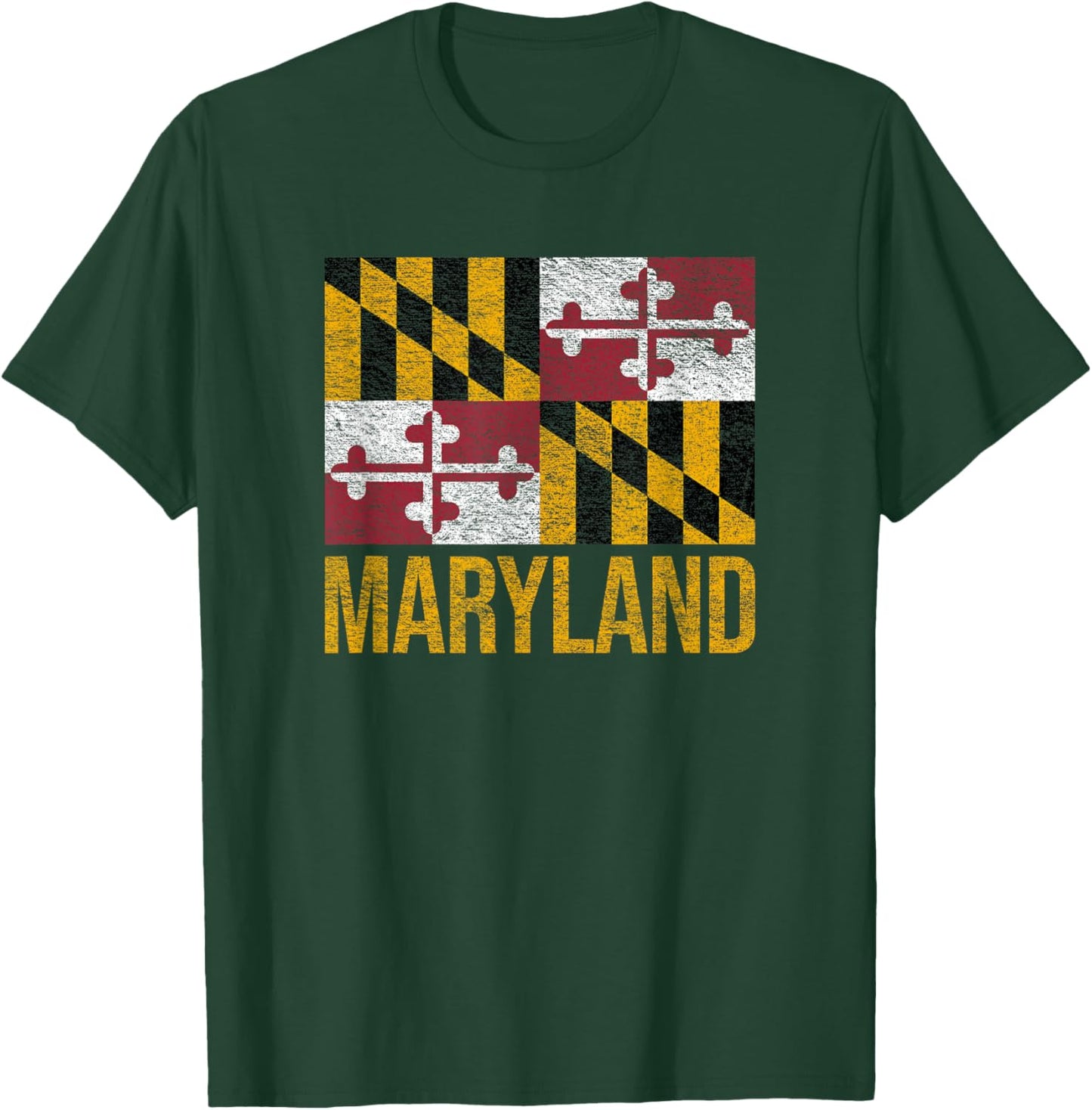 Maryland State Flag Annapolis Baltimore Chesapeake Bay T-Shirt - T-Shirt | Forest