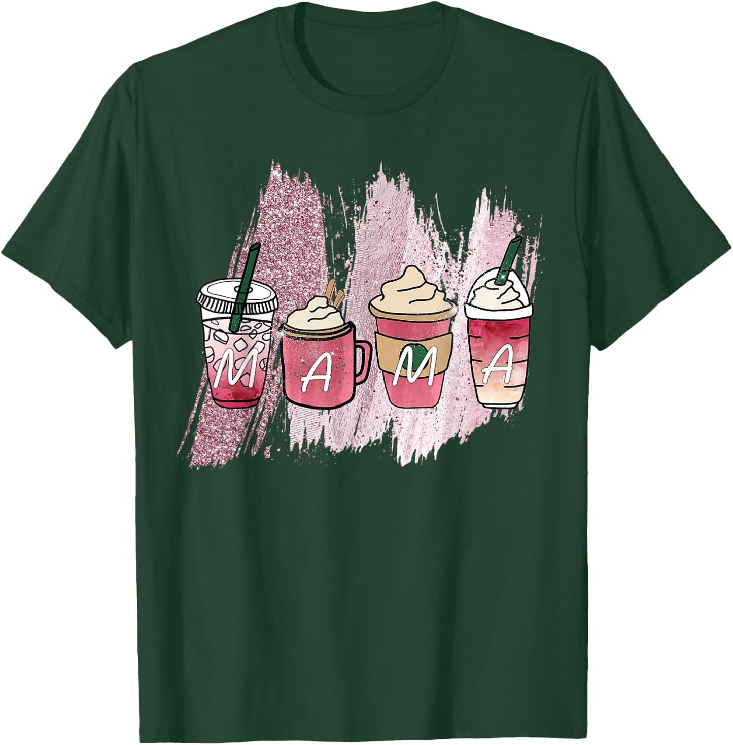 Cute Coffee Mama Love Mama Gift T-Shirt - T-Shirt | Forest