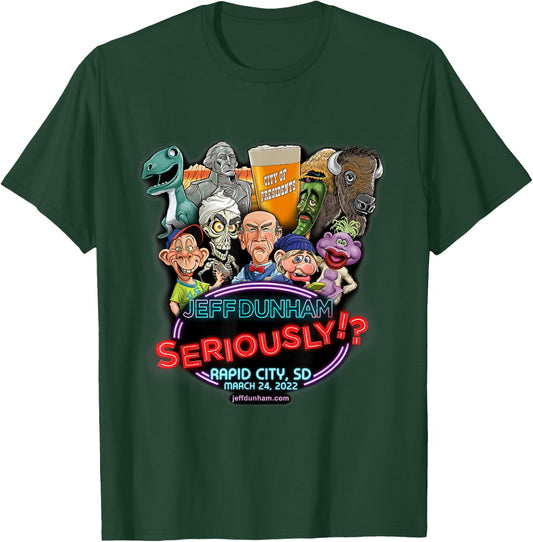 Jeff Dunham Rapid City, SD (2022) T-Shirt - T-Shirt | Forest