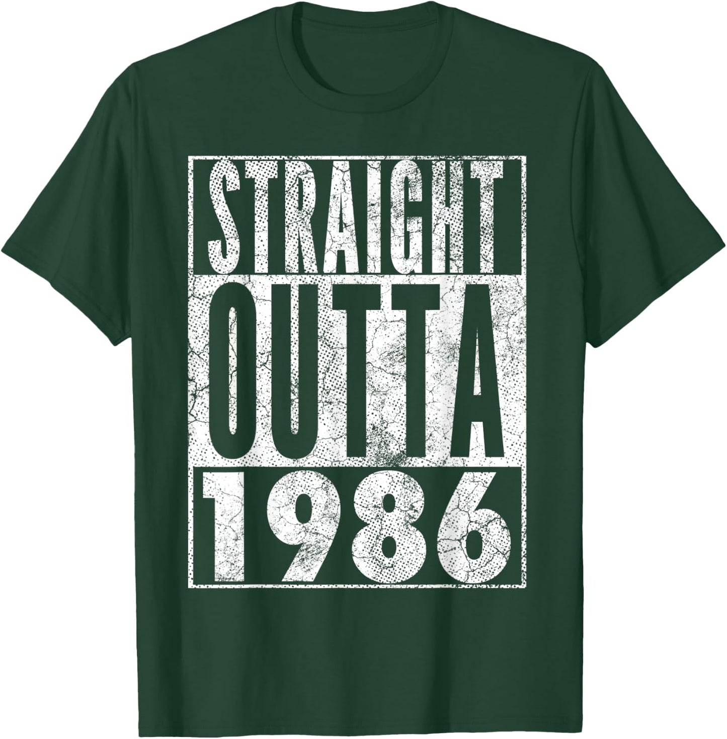 Straight Outta 1986 36th Birthday Shirt 36 Years Old Vintage T-Shirt - T-Shirt | Forest
