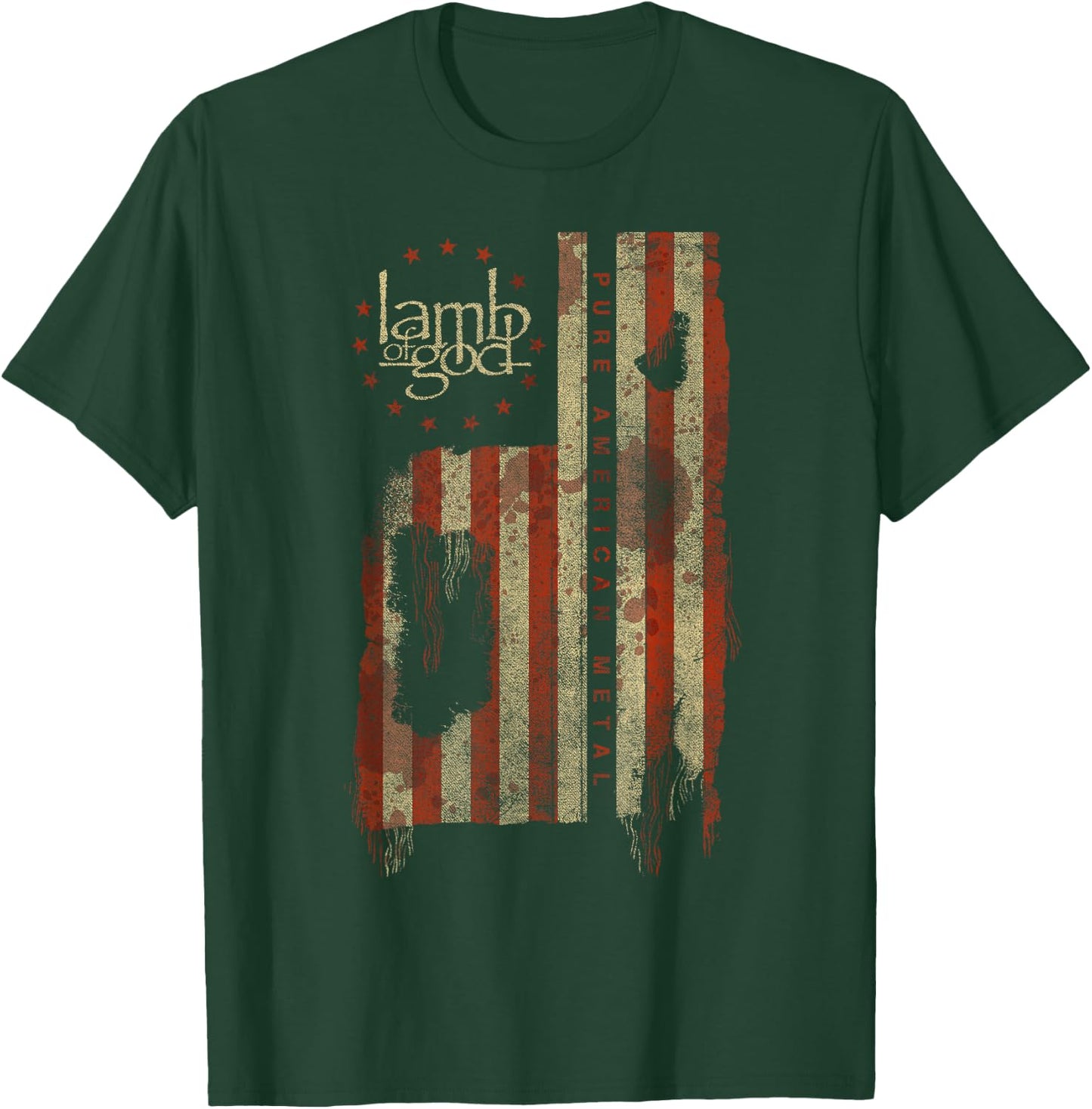 Lamb of God – Pure American Metal Flag Small T-Shirt - T-Shirt | Forest