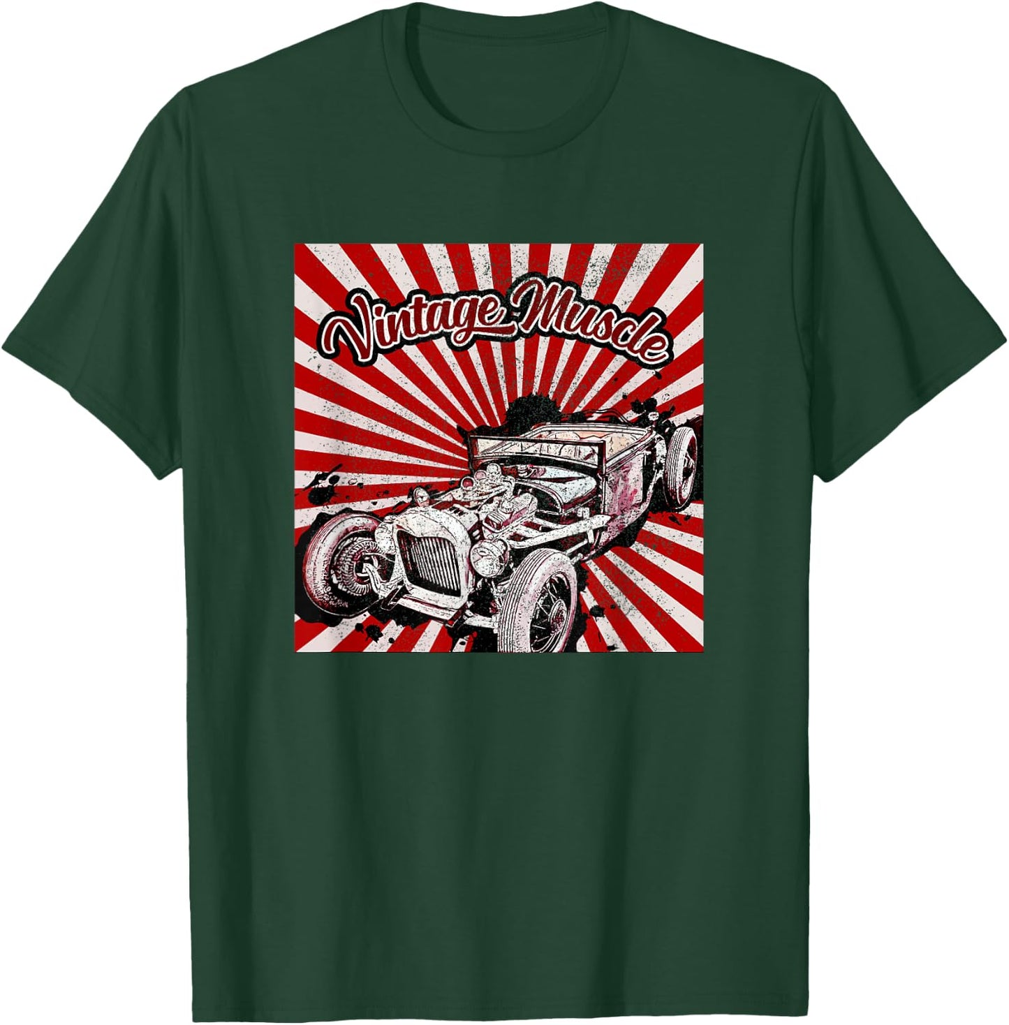 Vintage Muscle Car Roadster T-Shirt - T-Shirt | Forest