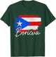 Puerto Rico Boricua Vintage Puerto Rican Flag Pride T-Shirt - T-Shirt | Forest