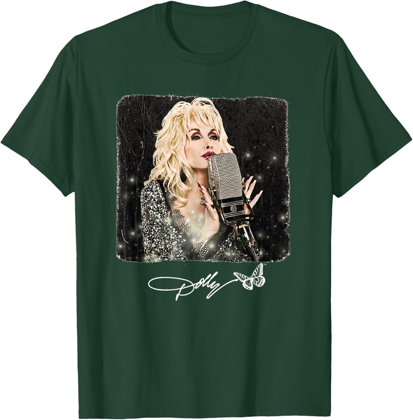 Dolly Parton Black - Small - Classic Fit - Short Sleeve - Cotton 60% Polyester 40% - Novelty - Women's Casual Shirt T-Shirt - T-Shirt | Forest