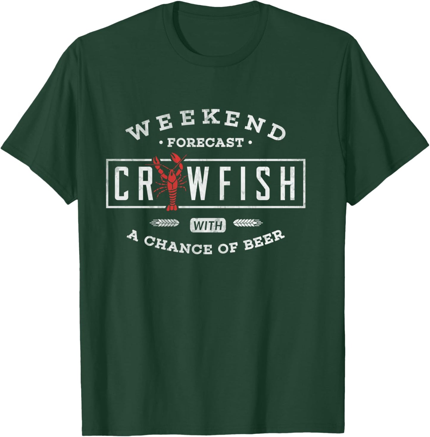 Crawfish Boil Shirt Weekend Forecast Cajun and Beer Party T-Shirt - T-Shirt | Forest