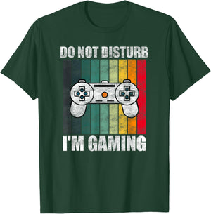 Do Not Disturb I'm Gaming Funny Video Gamer Gift Kids T-Shirt - T-Shirt | Forest