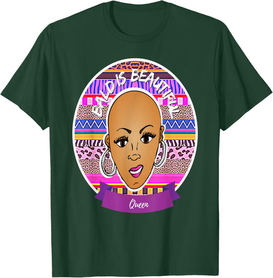 Bald is Beautiful Queen T-Shirt - T-Shirt | Forest