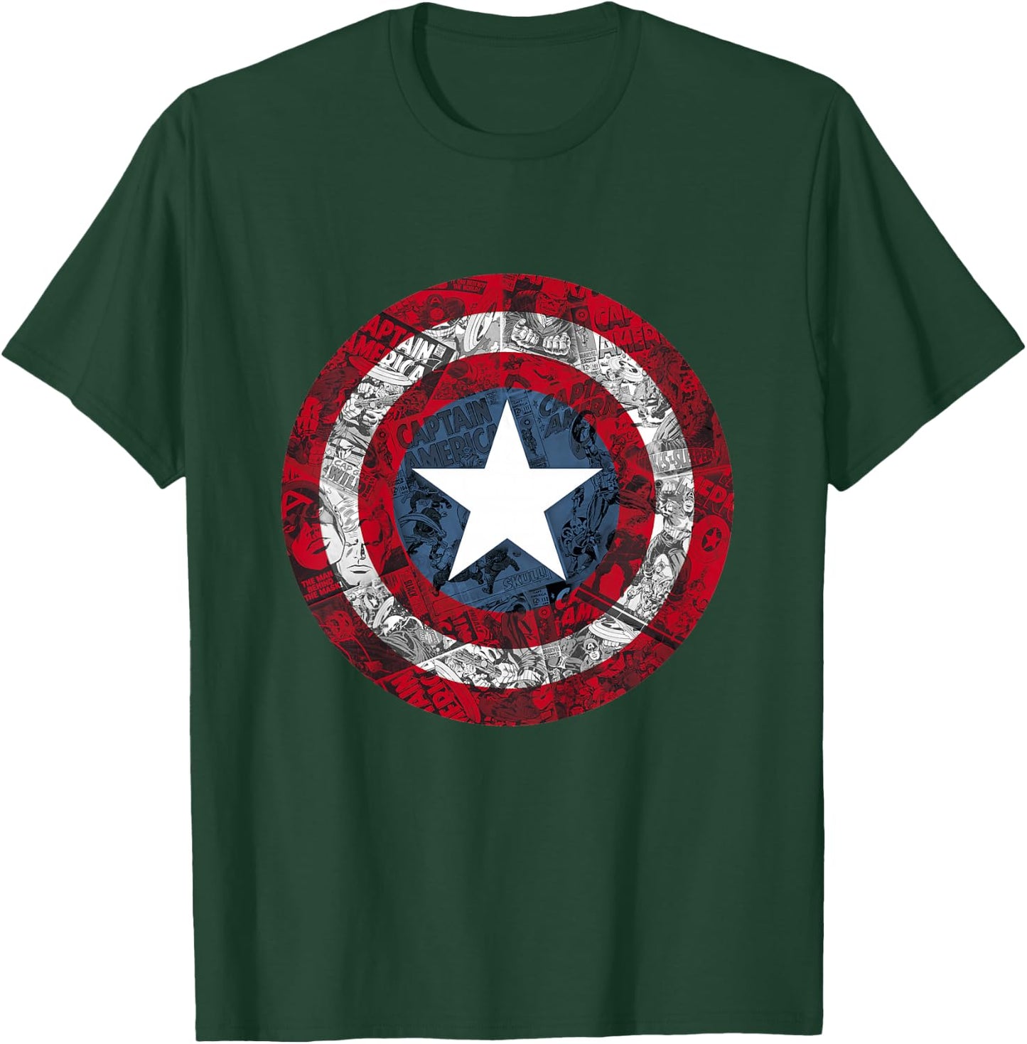 Kids Marvel Captain America Avengers Shield Comic Kids T-Shirt - T-Shirt | Forest