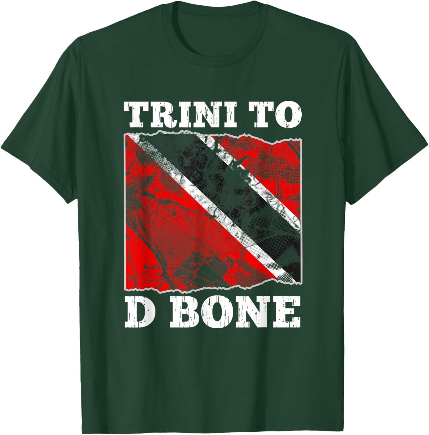 Trinidad and Tobago Flag Trini To D Bone Graphic T-Shirt - T-Shirt | Forest