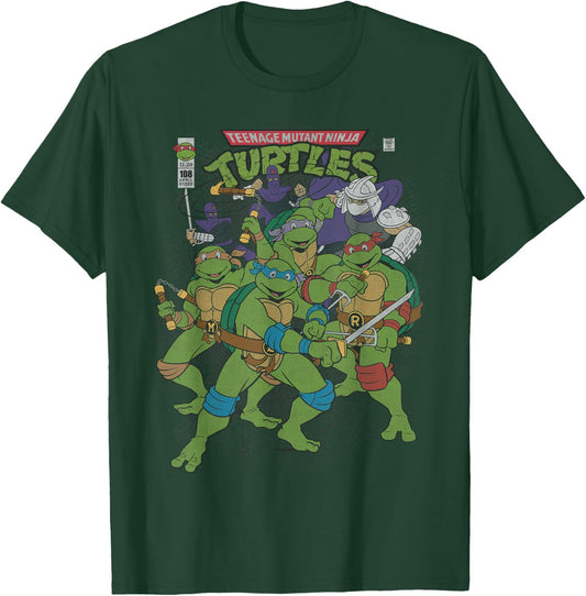 Retro TMNT Comic Cover T-Shirt - T-Shirt | Forest