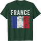 France Flag Distressed - Men Women Kids - French Flag T-Shirt - T-Shirt | Forest