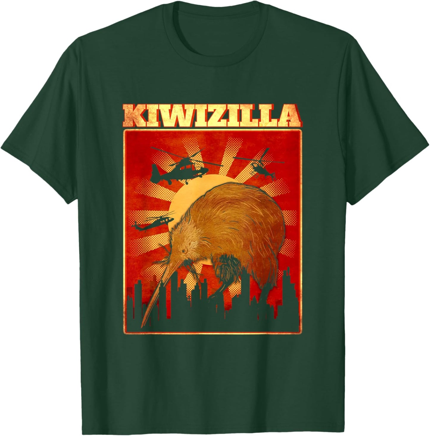 Kiwi Bird Bird Lover Kiwizilla T-Shirt - T-Shirt | Forest