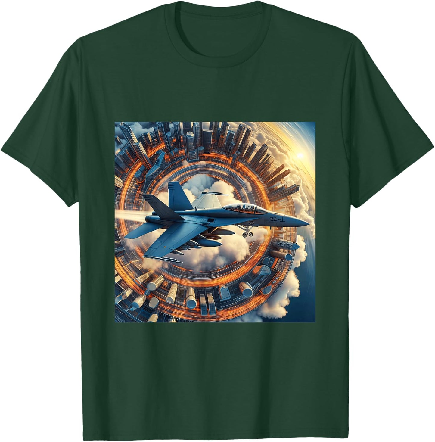 F18 F/A-18 Super Hornet Fighter Jet Naval Aviation Pilot T-Shirt - T-Shirt | Forest