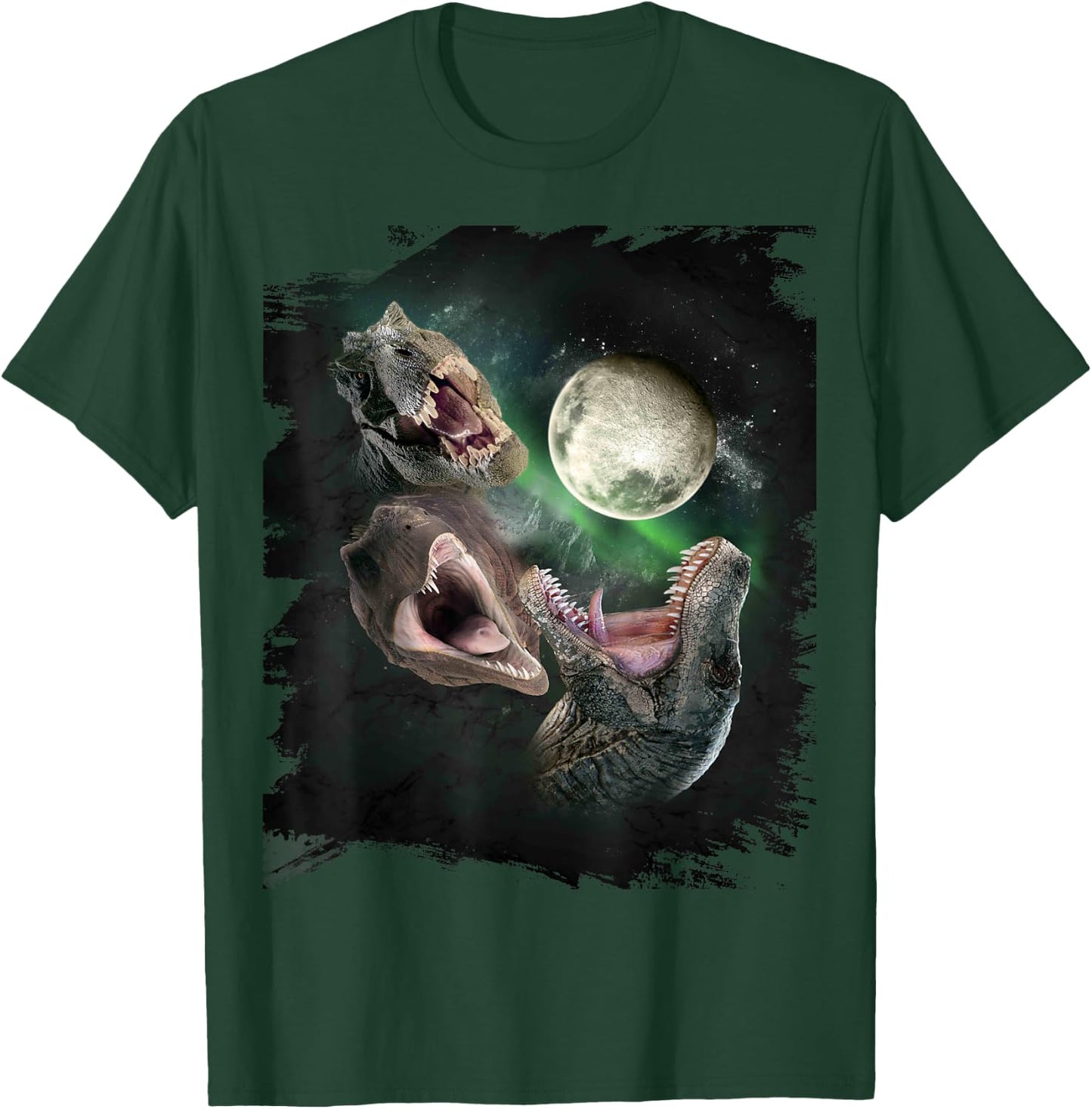 3 Dinosaurs Moon, Wolf Dinosaur, Wolves Howl T-Shirt - T-Shirt | Forest