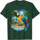Blue and Gold Macaw Parrot Drinking Margaritas Vacation Bird T-Shirt - T-Shirt | Forest