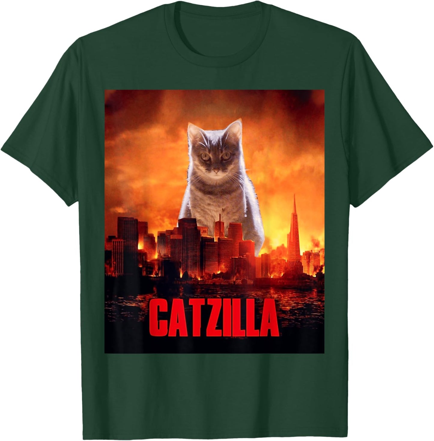 Catzilla Cat Kitten Lover T-Shirt - T-Shirt | Forest