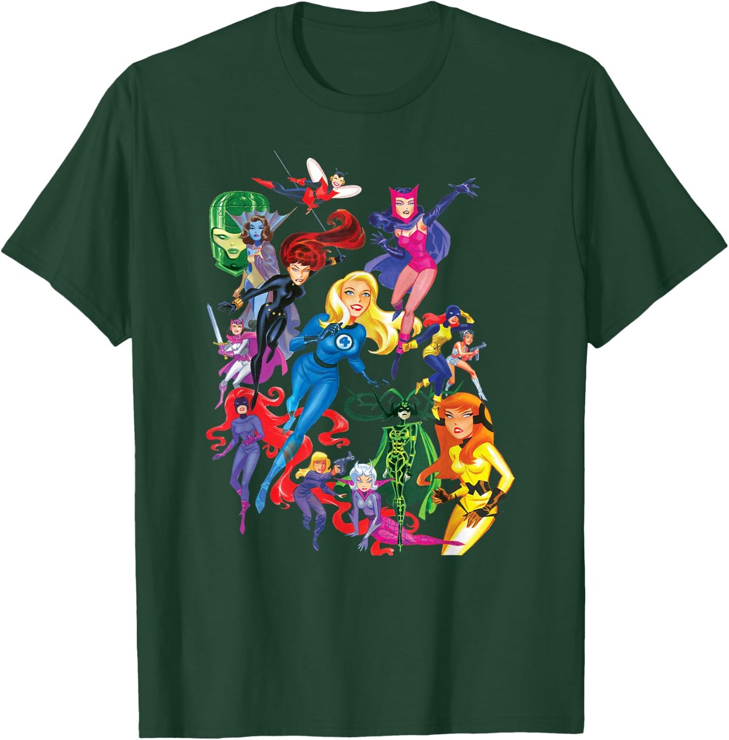 Women of Marvel Female Super Heroes T-Shirt - T-Shirt | Forest