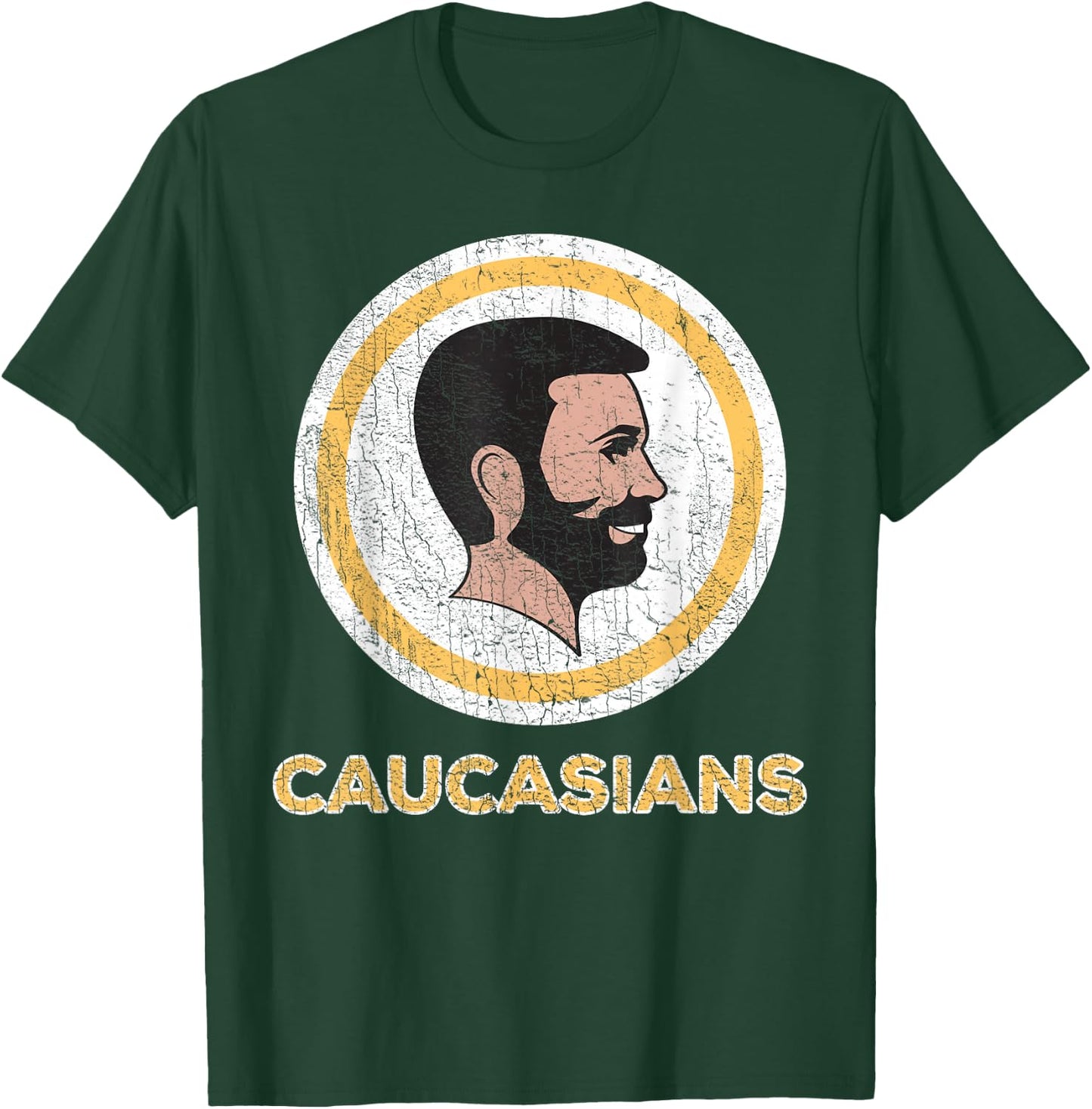 Caucasian Caucasians Pride Vintage Funny Shirt T-Shirt - T-Shirt | Forest
