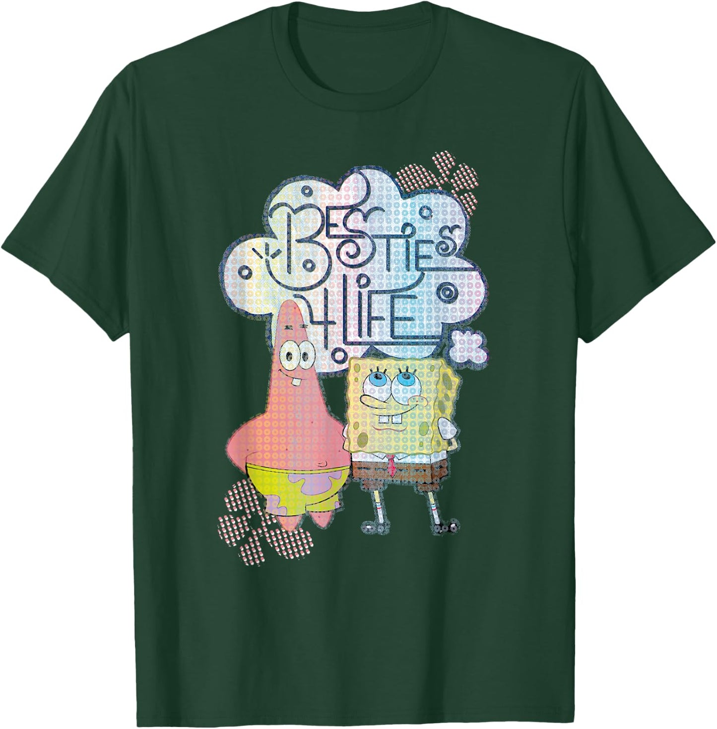 Spongebob And Patrick Bestie 4 Life T-Shirt - T-Shirt | Forest