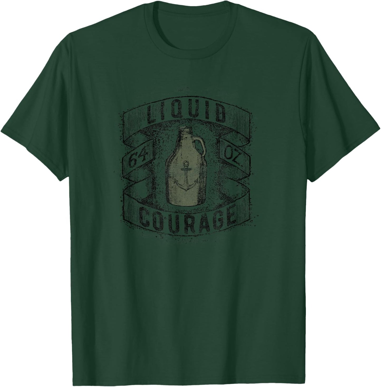 Trendy 64 Oz Liquid Courage Jug Sketch T-Shirt - T-Shirt | Forest