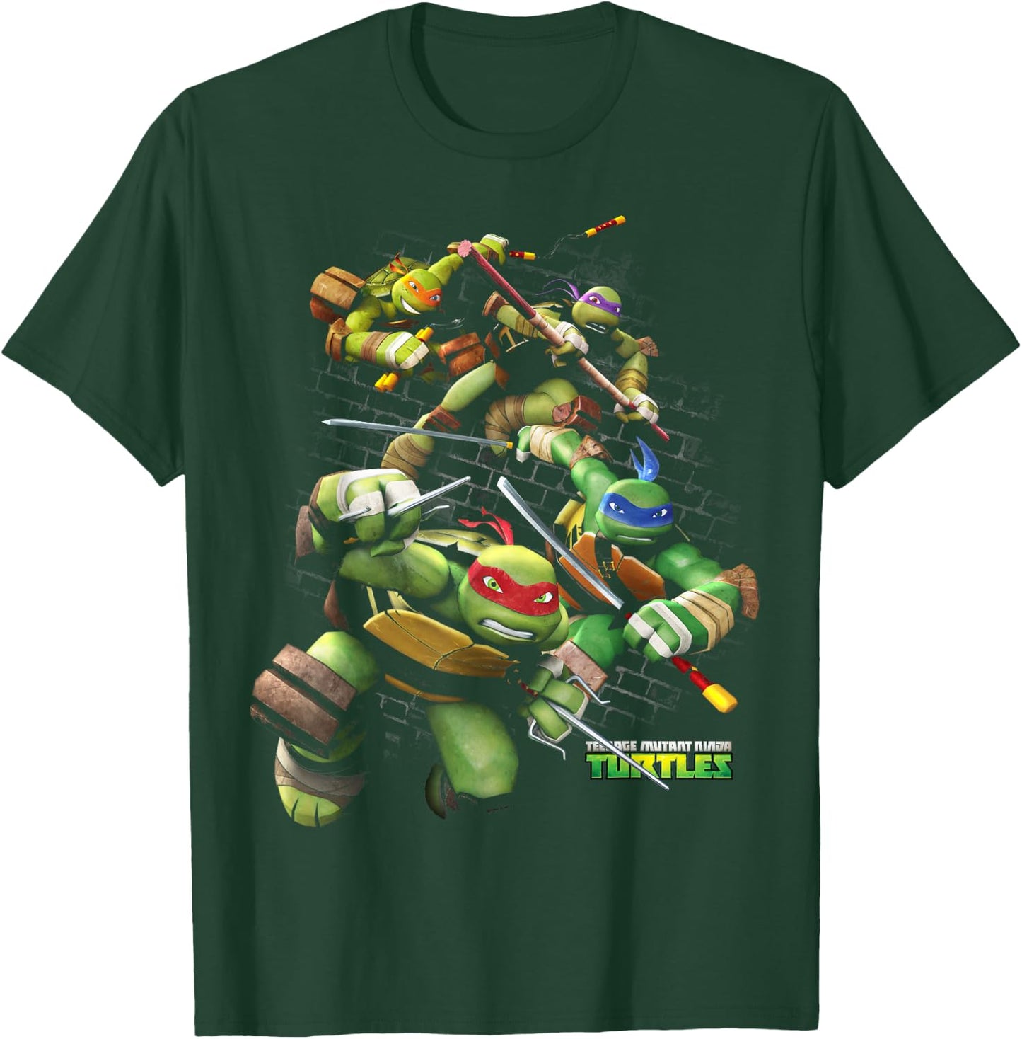 Teenage Mutant Ninja Turtles Action Through Bricks T-Shirt - T-Shirt | Forest