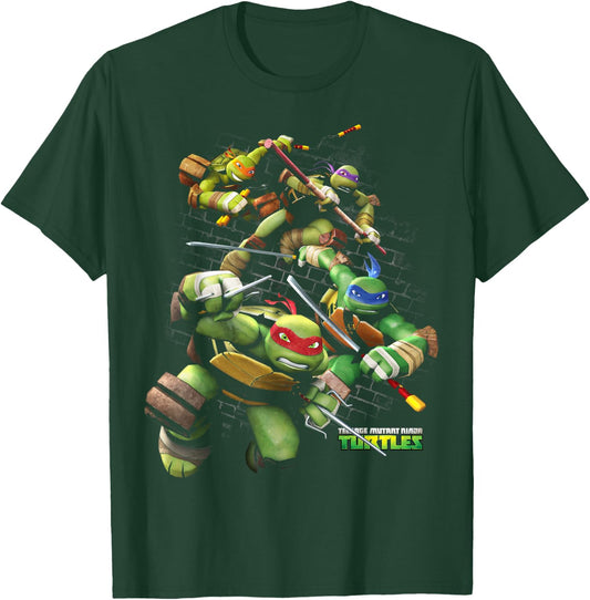 Teenage Mutant Ninja Turtles Action Through Bricks T-Shirt - T-Shirt | Forest