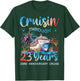 Cruisin Through 23 Years 23rd Anniversary Cruise Trip Couple T-Shirt - T-Shirt | Forest