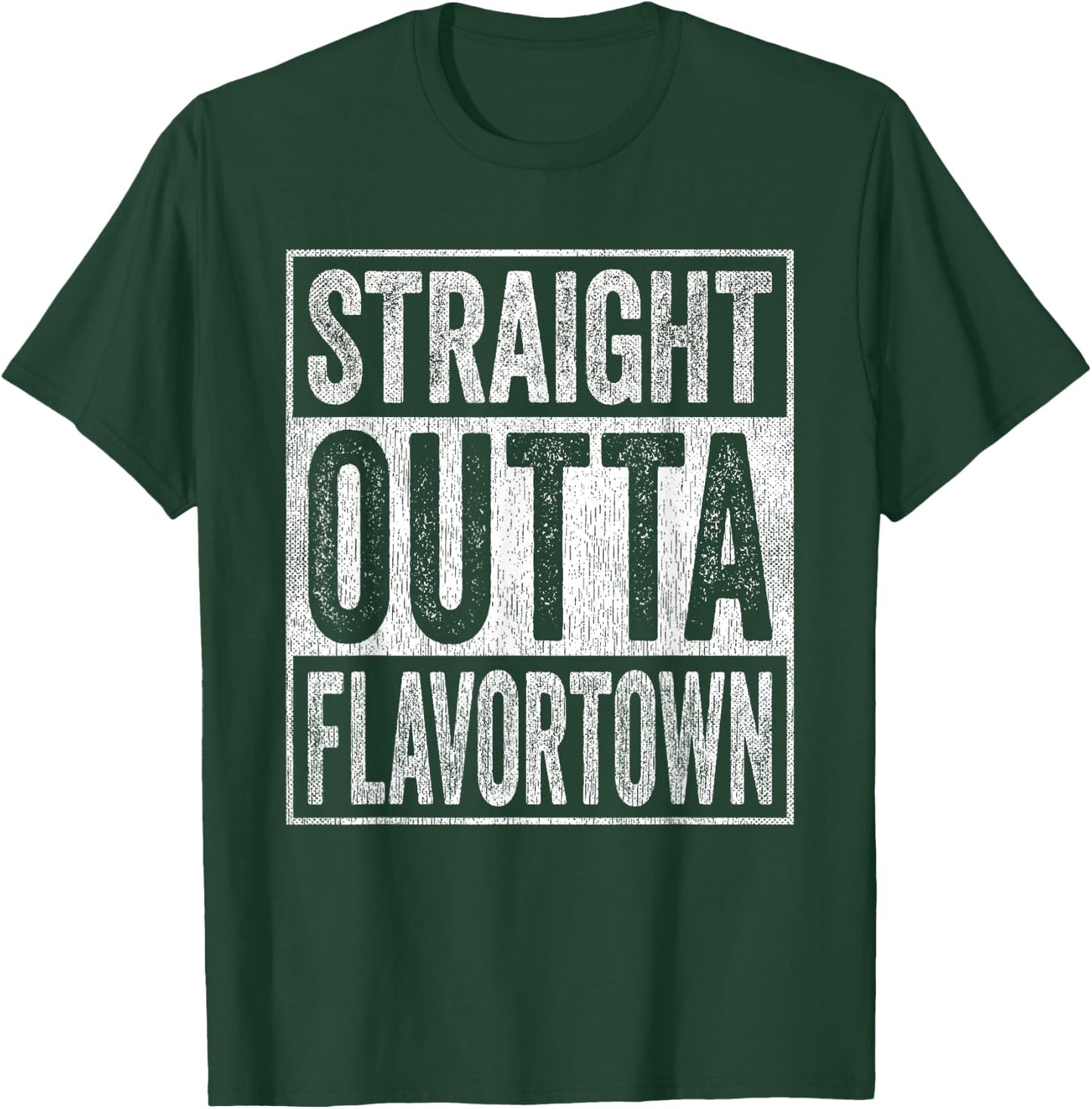 Straight Outta Flavortown American Food Culture T-Shirt - T-Shirt | Forest