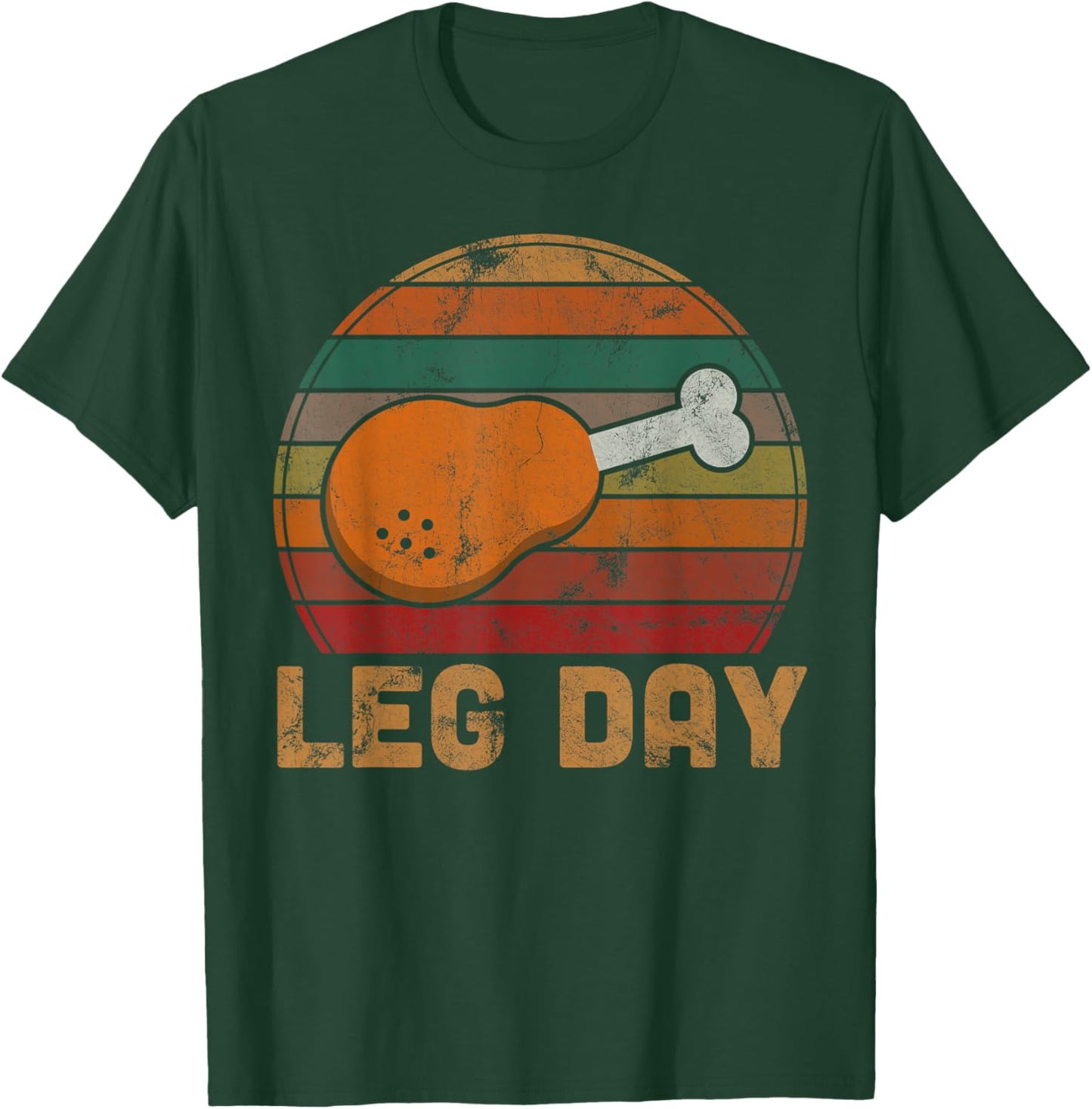 Leg Day Thanksgiving Turkey Day Gifts Pilgrim Sport Athlete T-Shirt - T-Shirt | Forest