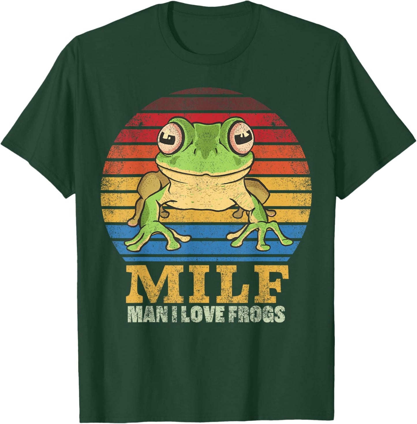 MILF Man I Love Frogs I Heart MILFs Lucky Frog Men Women T-Shirt - T-Shirt | Forest
