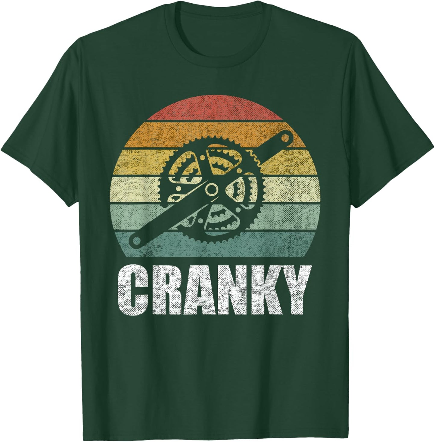 Vintage Retro Bicycle Cranky Gifts For Cycling Lovers Cranky T-Shirt - T-Shirt | Forest