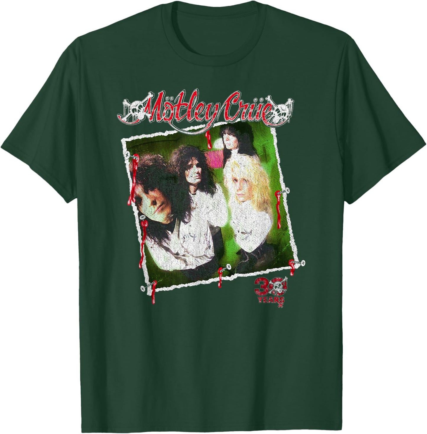 Mötley Crüe – Retro Vintage 30 Years Dr. Feelgood Photo T-Shirt - T-Shirt | Forest