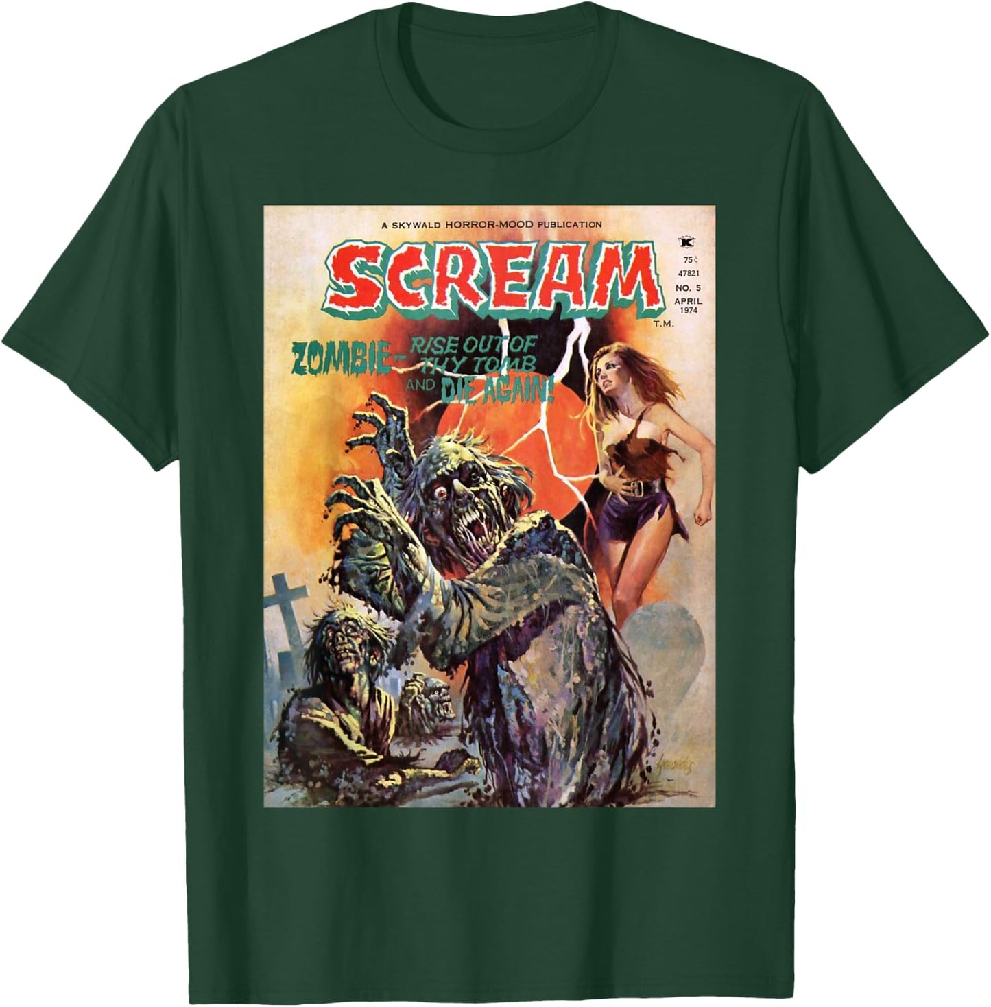 Zombie Halloween Horror Vintage Comic Book Retro Funny Scary T-Shirt - T-Shirt | Forest