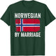 Norwegian By Marriage Norway Flag Funny Husband Wife T-Shirt - T-Shirt | Forest