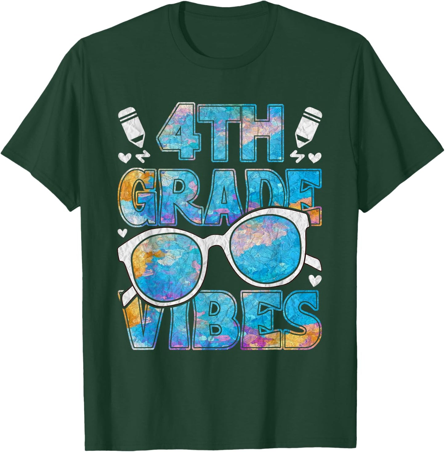 Back To School 4th Grade Vibes First Day Of School Teacher T-Shirt - T-Shirt | Forest
