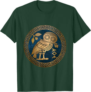 Athens Athenian Owl Symbol of Greek Goddess Athena T-Shirt - T-Shirt | Forest