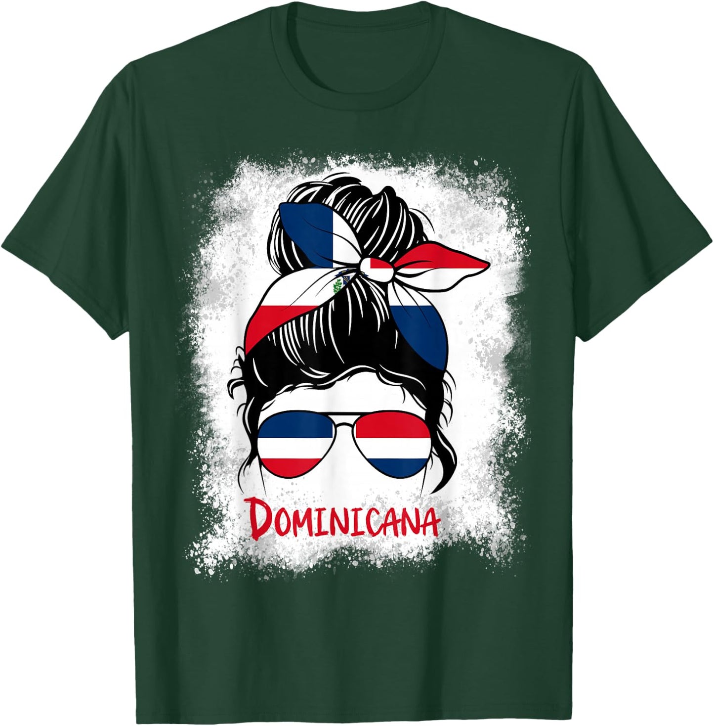 Dominicana Bleached Dominican Republic Girl Woman Small T-Shirt - T-Shirt | Forest