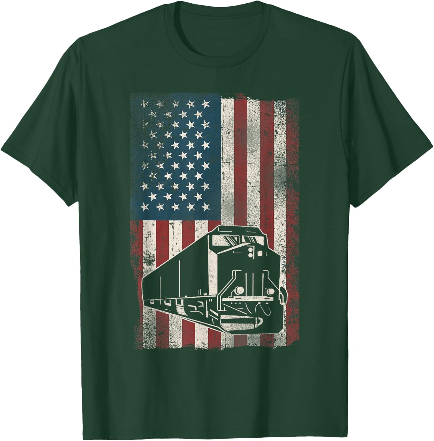 Freight Diesel Train Driver Trainspotting Locomotive T-Shirt - T-Shirt | Forest