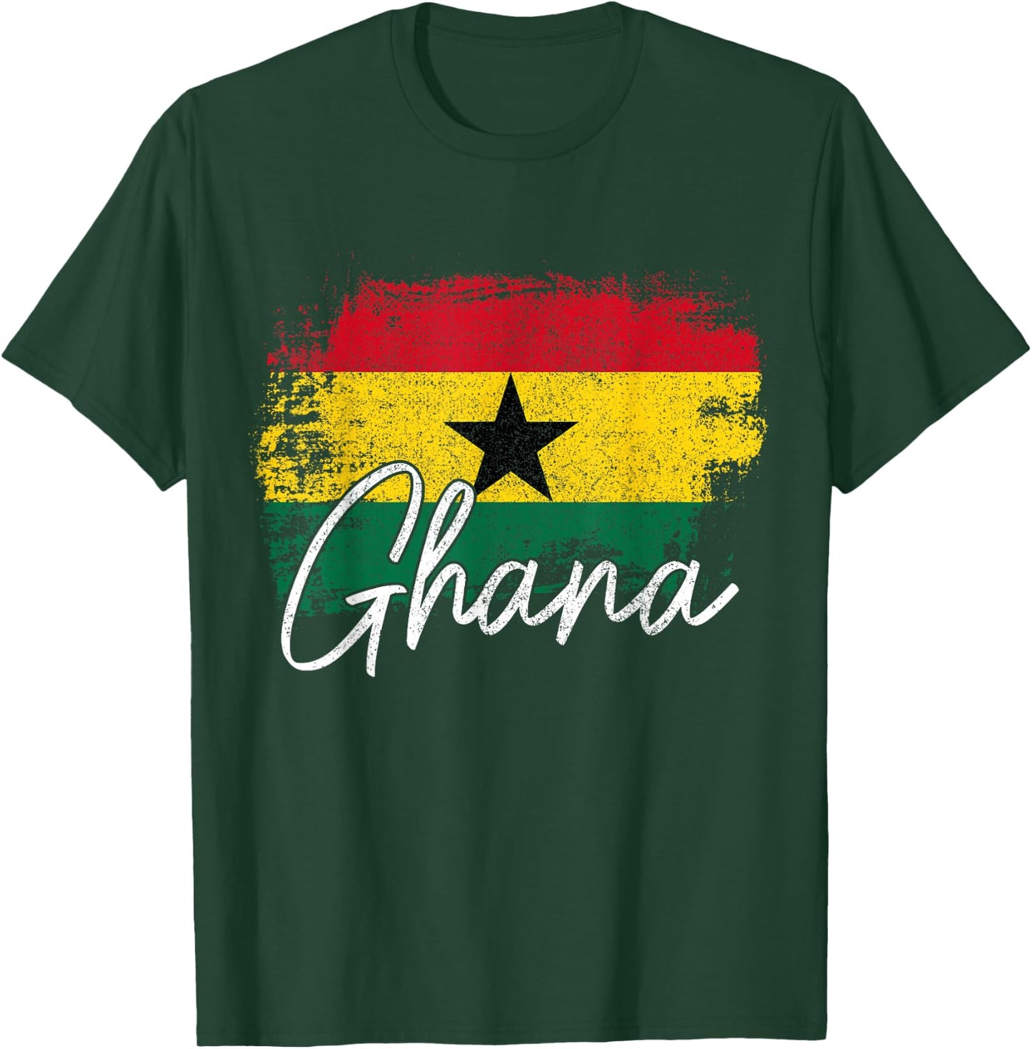 We Love Ghana Ghana Vintage Flag Ghanaian Pride Roots Africa T-Shirt - T-Shirt | Forest