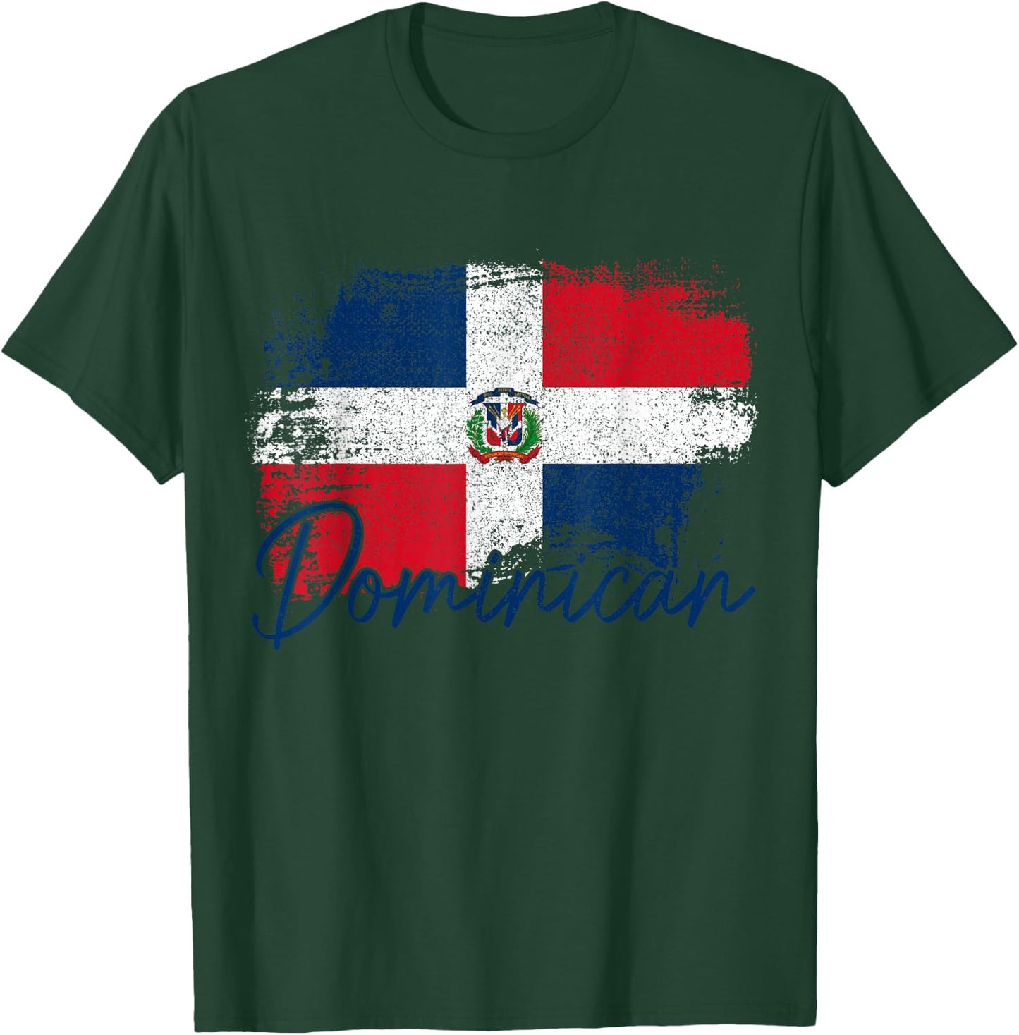 Dominican Republic Flag Dominican Roots T-Shirt - T-Shirt | Forest