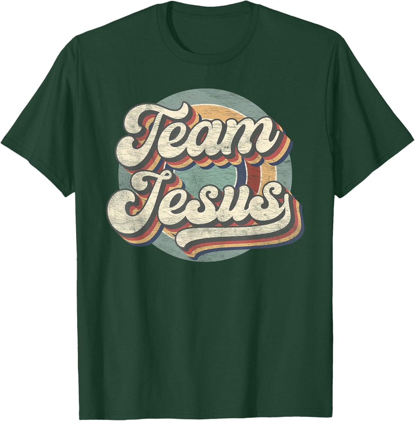 Retro Team Jesus Christian Bible Religious T-Shirt - T-Shirt | Forest