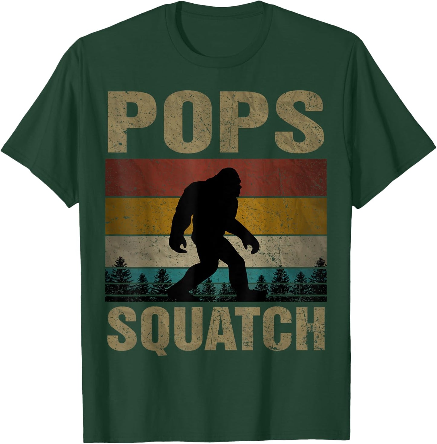 Pops Squatch Bigfoot Pops Sasquatch Yeti Family Matching T-Shirt - T-Shirt | Forest