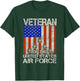 Veteran of the United States Air Force USAF Retro US Flag T-Shirt - T-Shirt | Forest