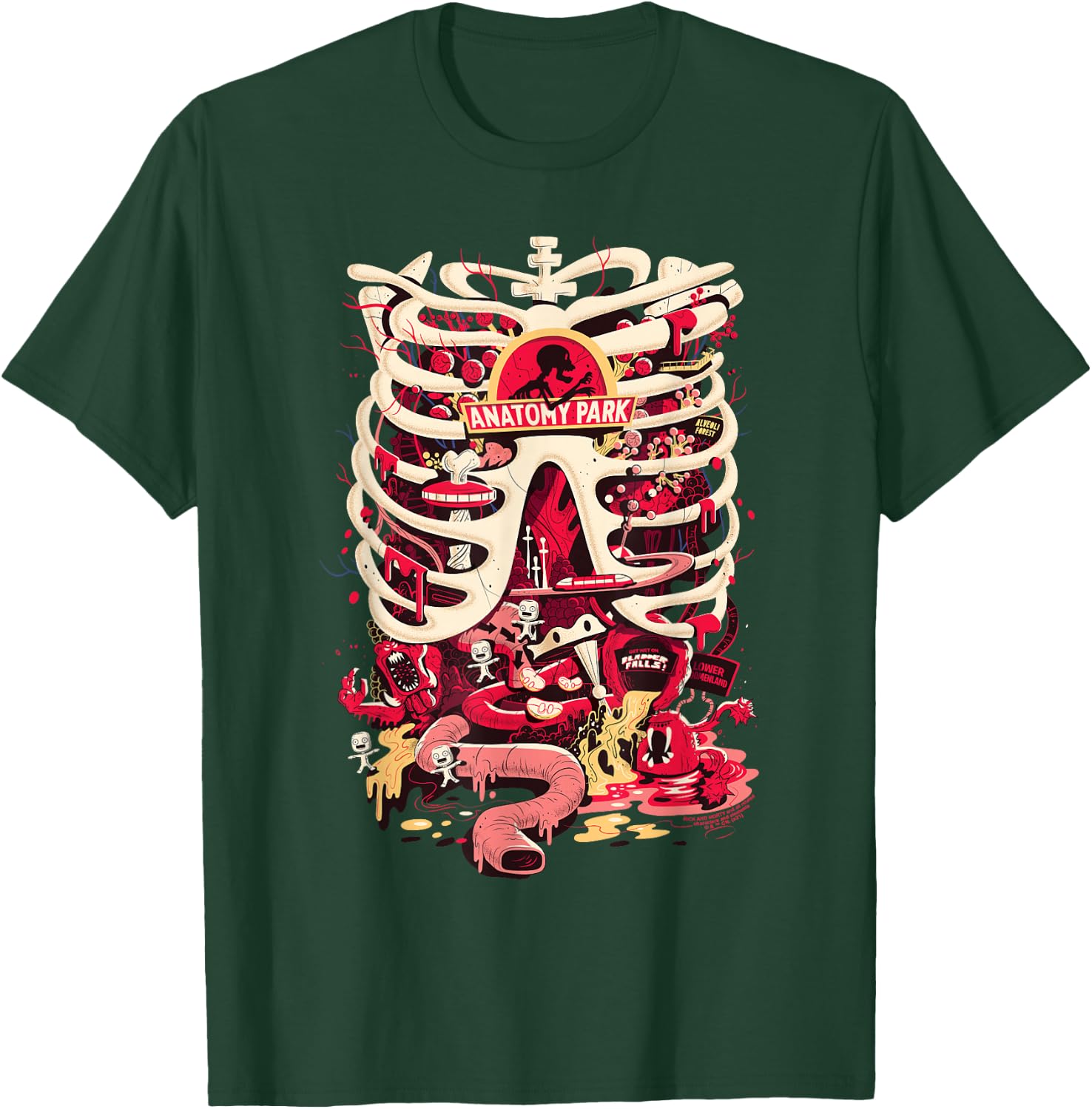 Rick and Morty Anatomy Park Logo T-Shirt - T-Shirt | Forest
